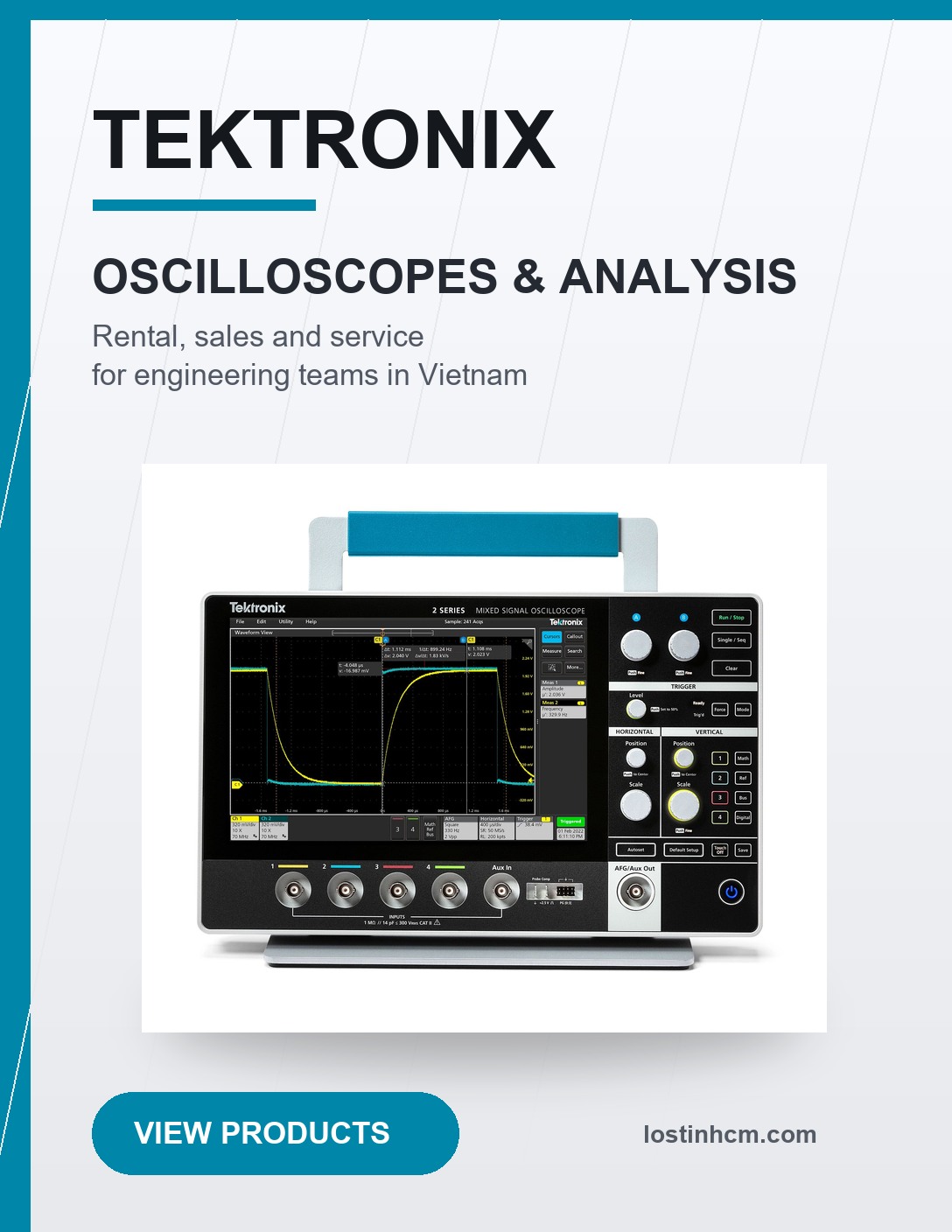 Tektronix oscilloscopes and test equipment